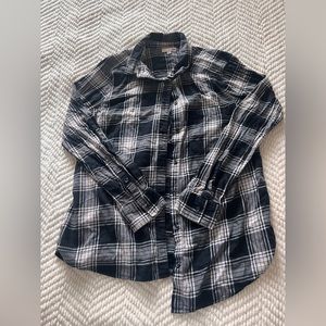 SO black and white flannel